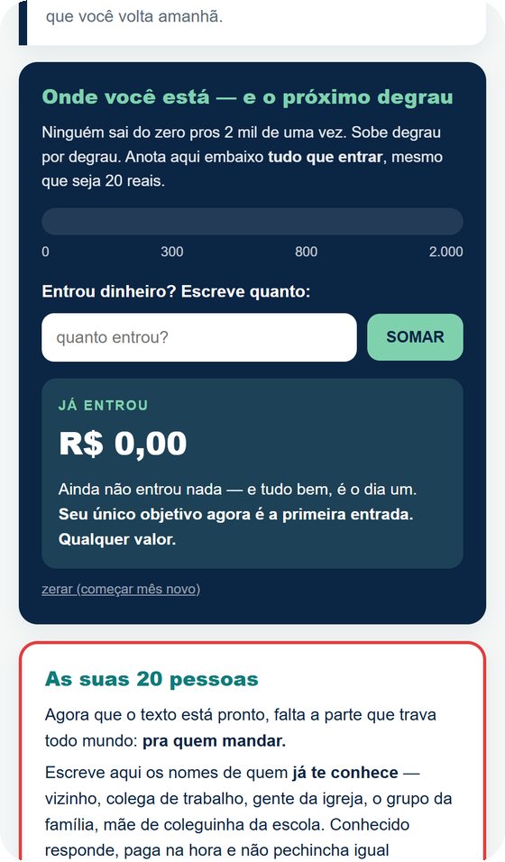 Missão do dia e a régua do quanto já entrou